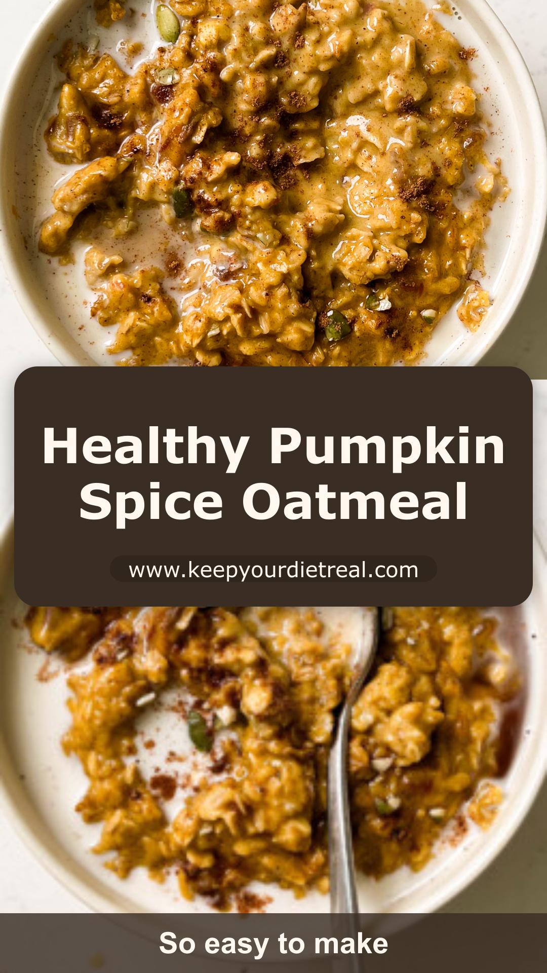 Pumpkin Spiced Oatmeal — pin 4