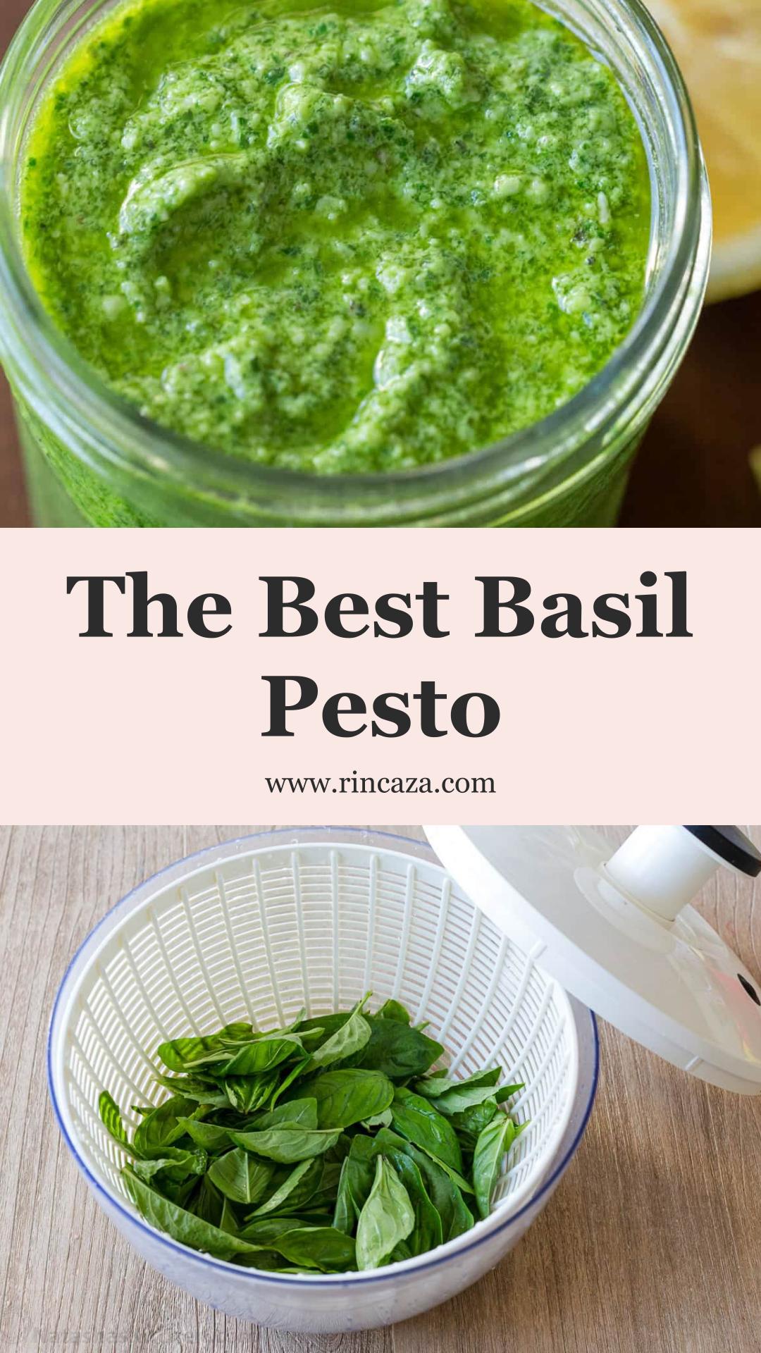 Authentic Basil Pesto: Bright Lemon and Parmesan Sauce — pin 1