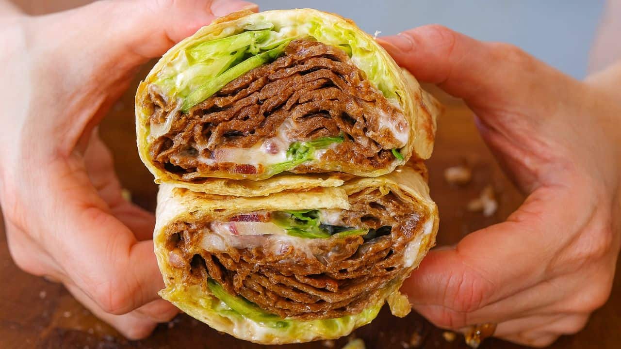 Homemade Doner Kebab with Juicy Spiced Beef or Lamb