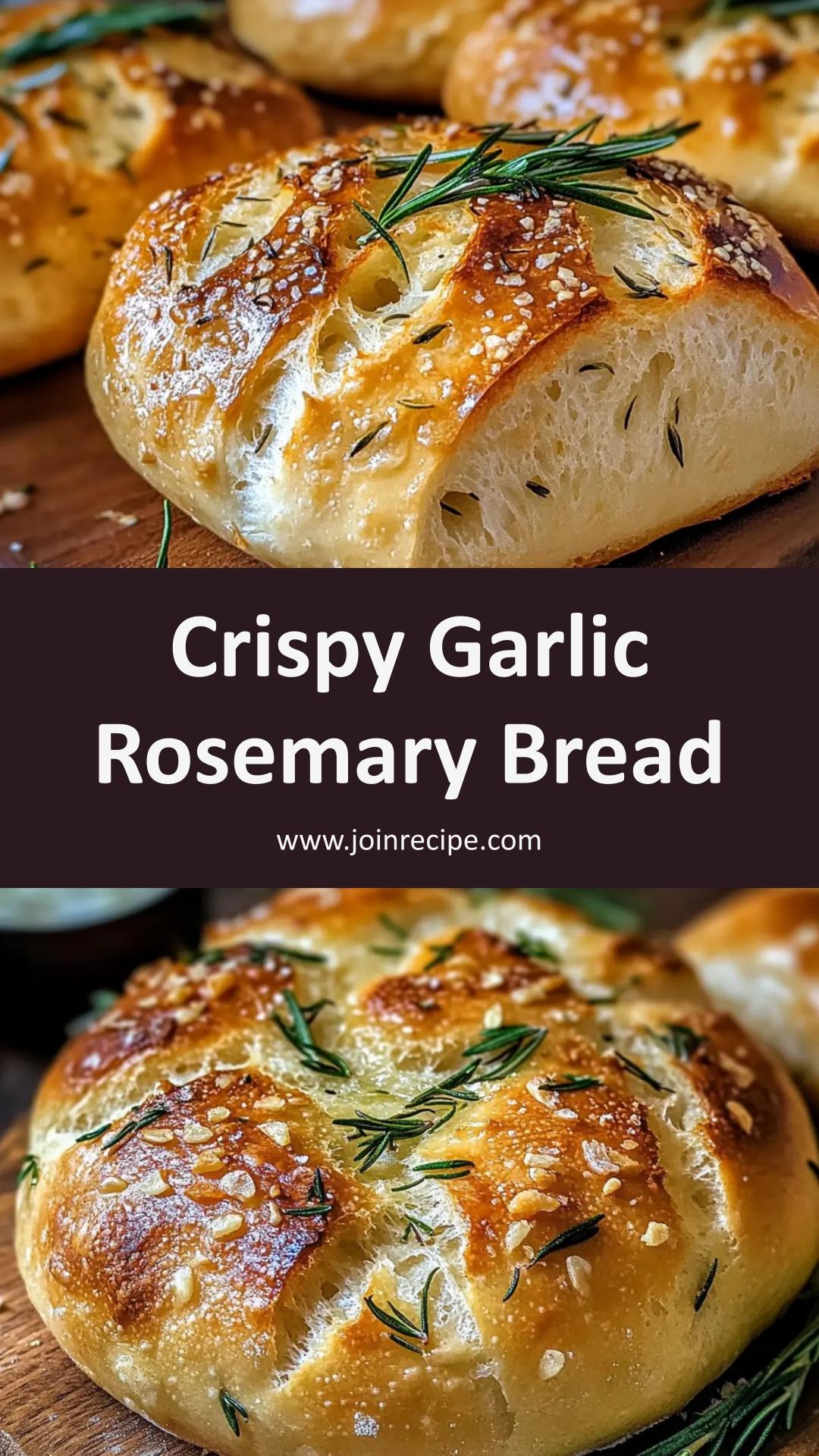 Crispy Garlic Rosemary Bread: A Fragrant, Homemade Delight — pin 1
