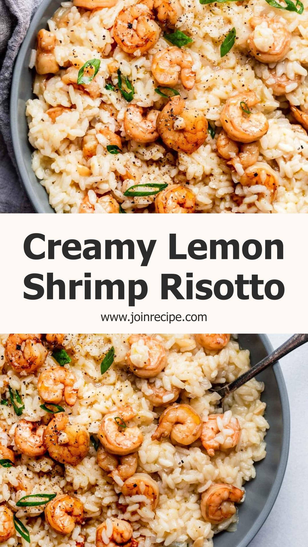 Shrimp Risotto with Lemon and Worcestershire Shrimp — pin 1