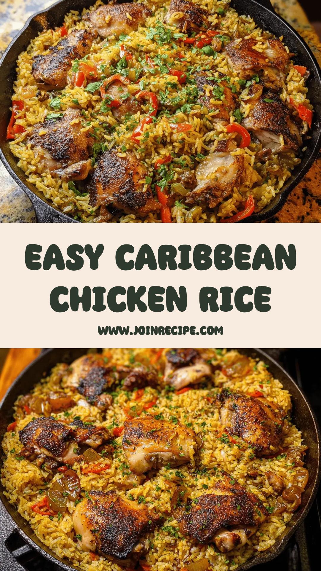 Easy Caribbean Chicken and Rice: A Flavorful One-Pan Delight — pin 2