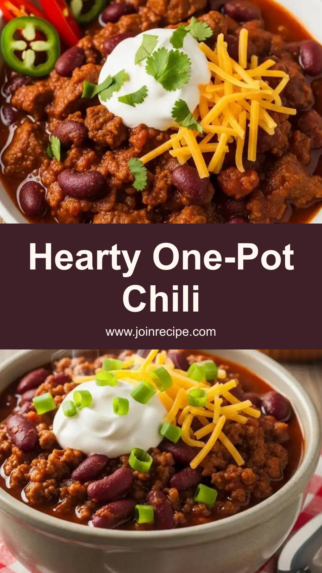 Classic Chili with Meat: Hearty and Flavorful One-Pot Comfort Food — pin 3