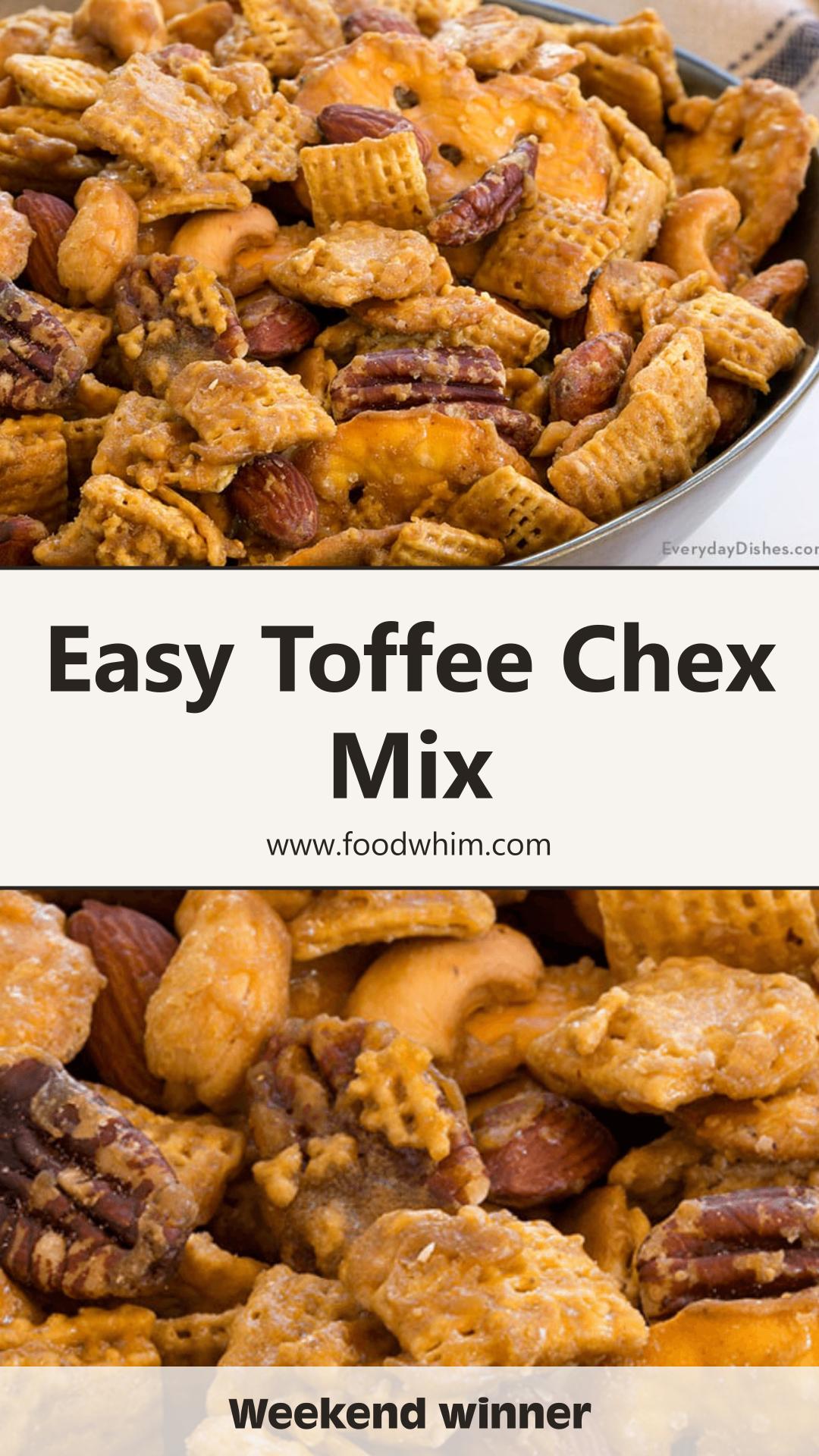 Toffee Chex Mix: Sweet and Salty Make-Ahead Snack Mix — pin 2