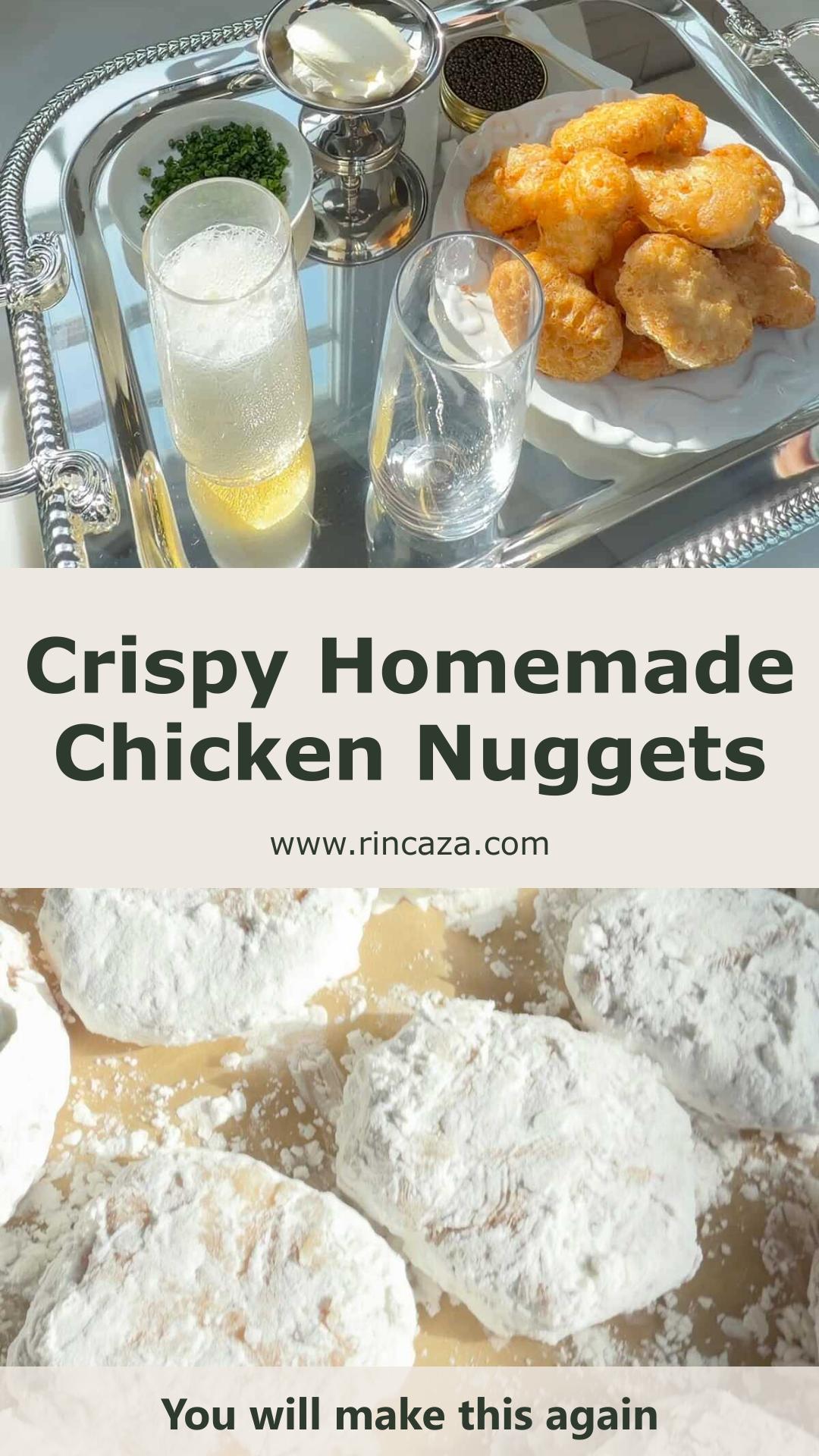 Homemade Chicken Nuggets with Crispy Tempura Batter — pin 1