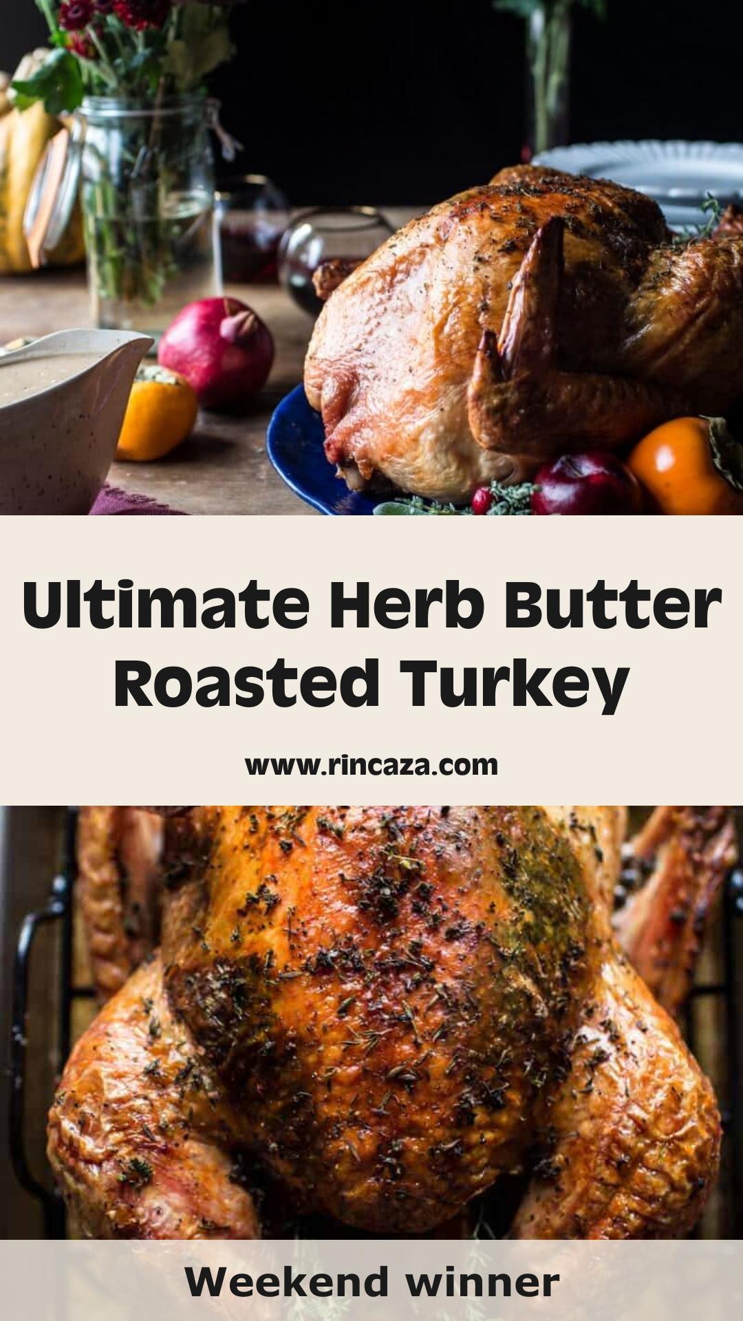 Herb and Butter Roasted Turkey with White Wine Pan Gravy — pin 3
