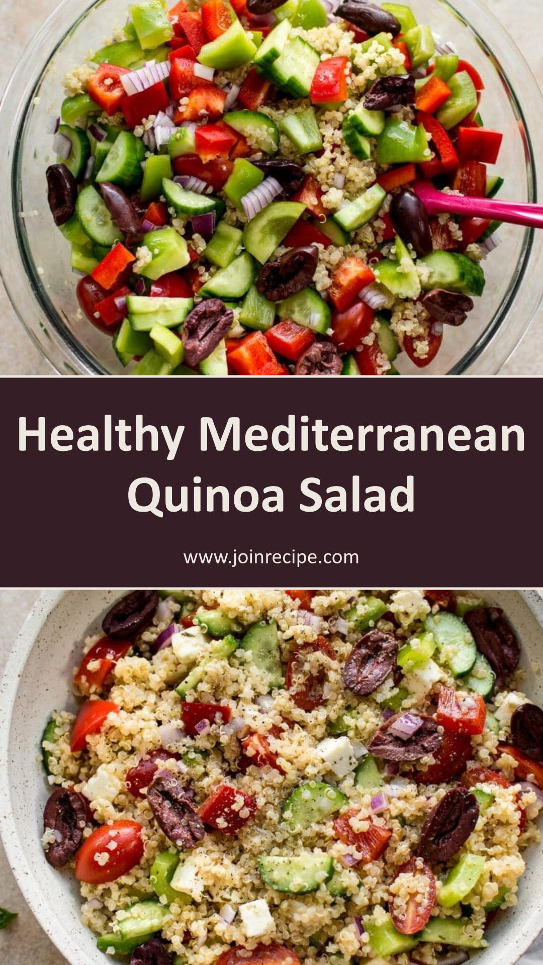 Mediterranean Quinoa Salad With Briny Olives and Crumbly Feta — pin 4