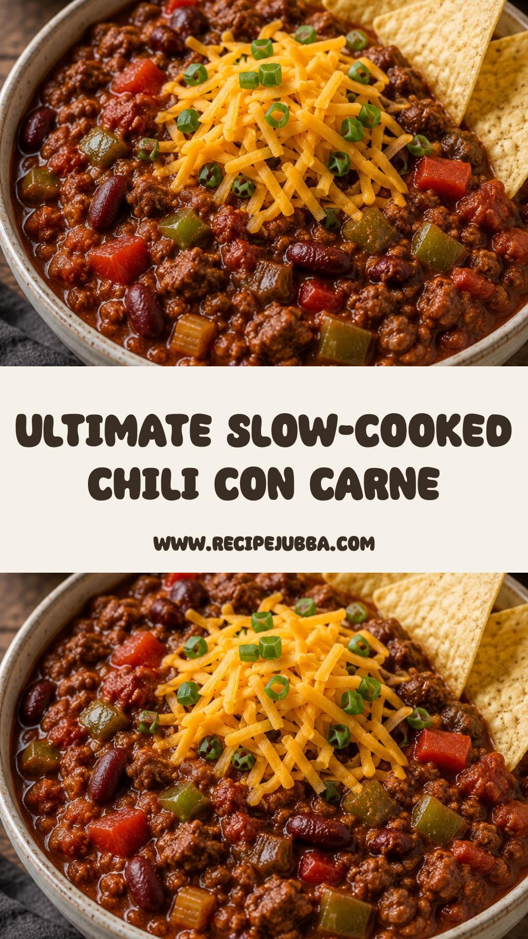 Authentic American Chili con Carne: Hearty Slow-Cooked Beef and Italian Sausage Stew — pin 1
