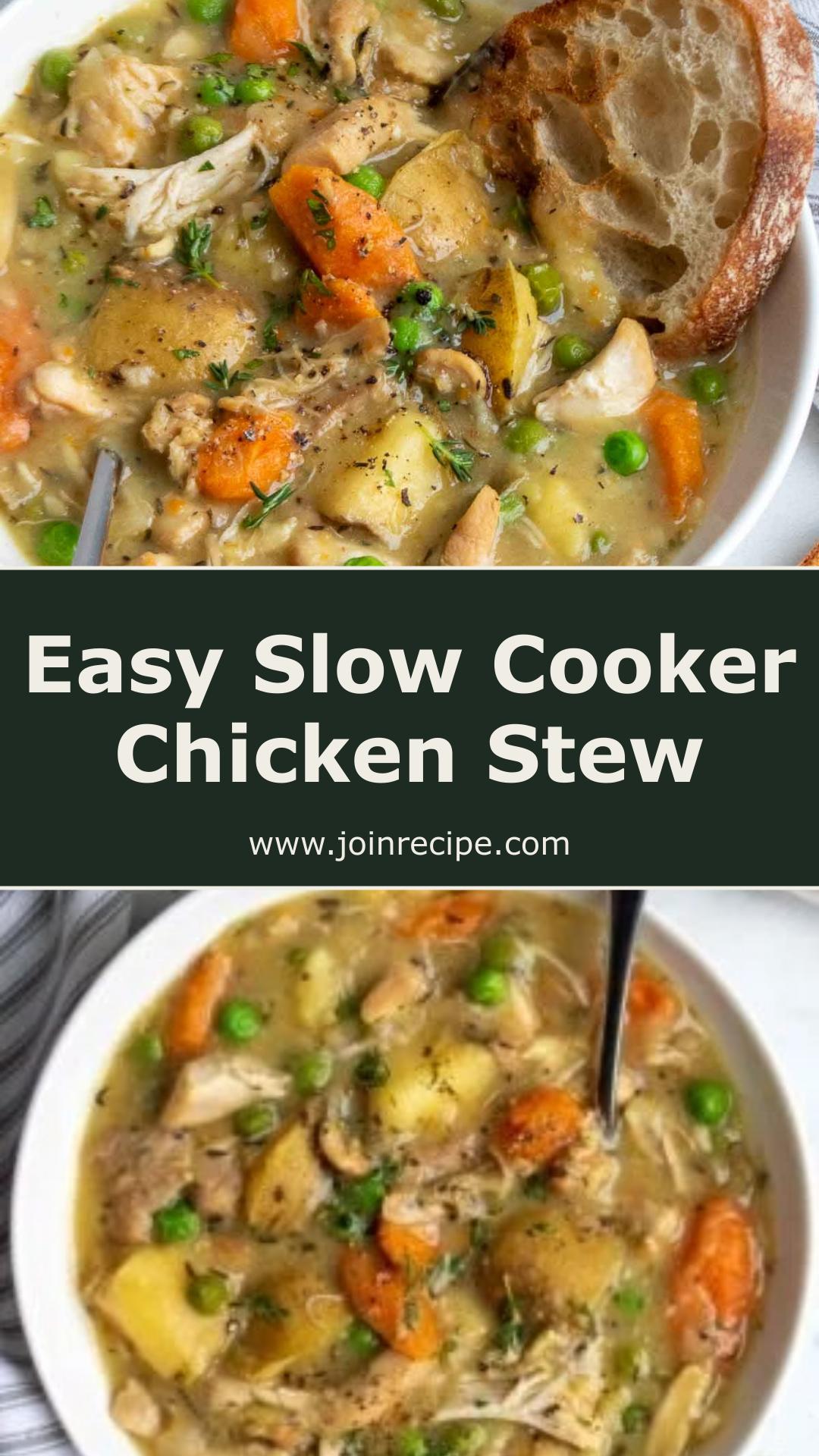 Slow Cooker Chicken Stew with Creamy Broth and Tender Vegetables — pin 3