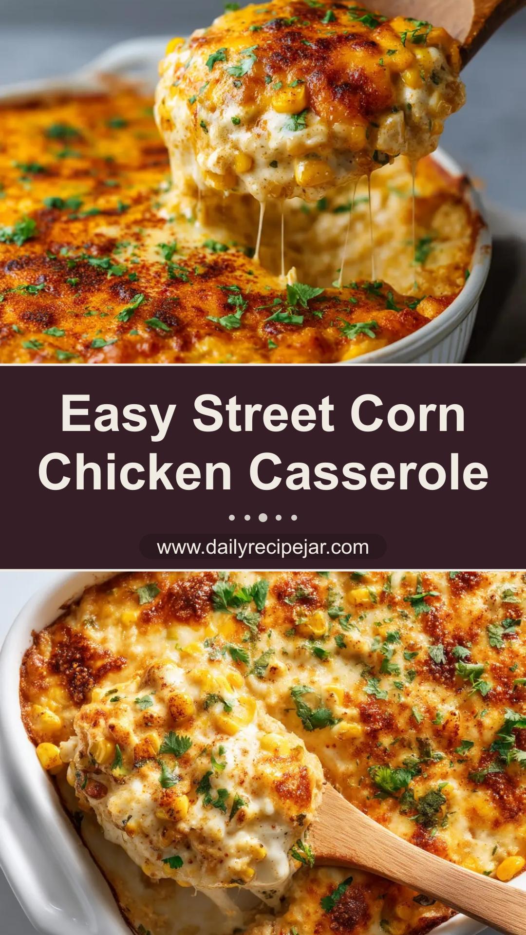 Street Corn Chicken Casserole with Cotija and Lime — pin 2