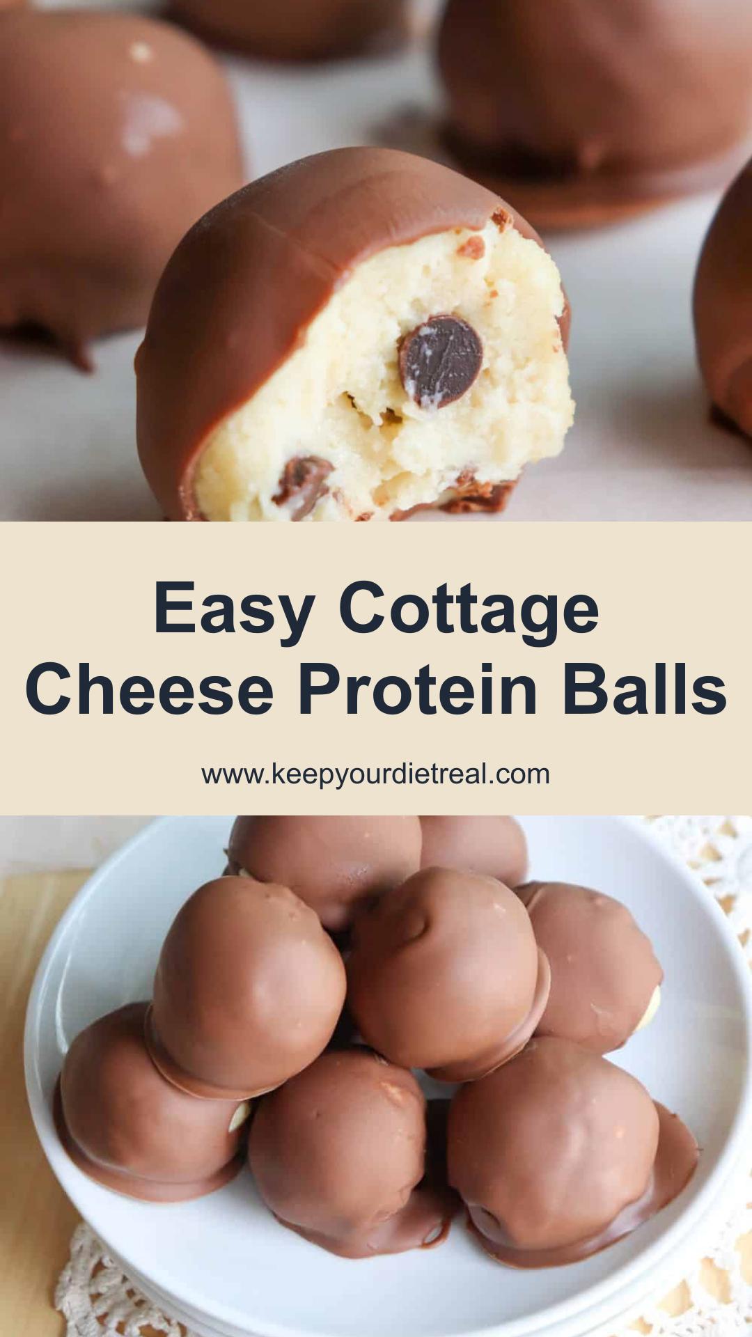 Cottage Cheese Protein Balls: Smooth, Sweet Snack Packed with Protein — pin 1