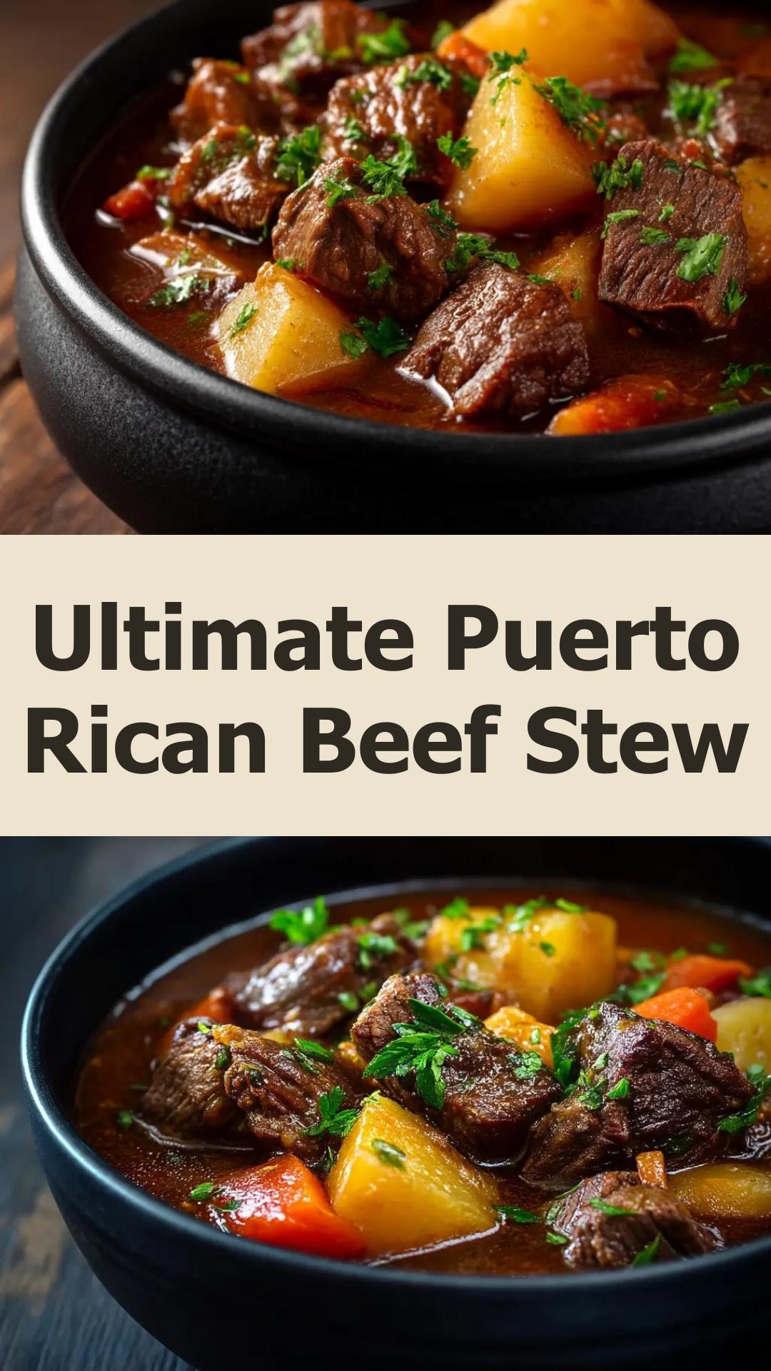 Puerto Rican Beef Stew with Sofrito and Olives — pin 2