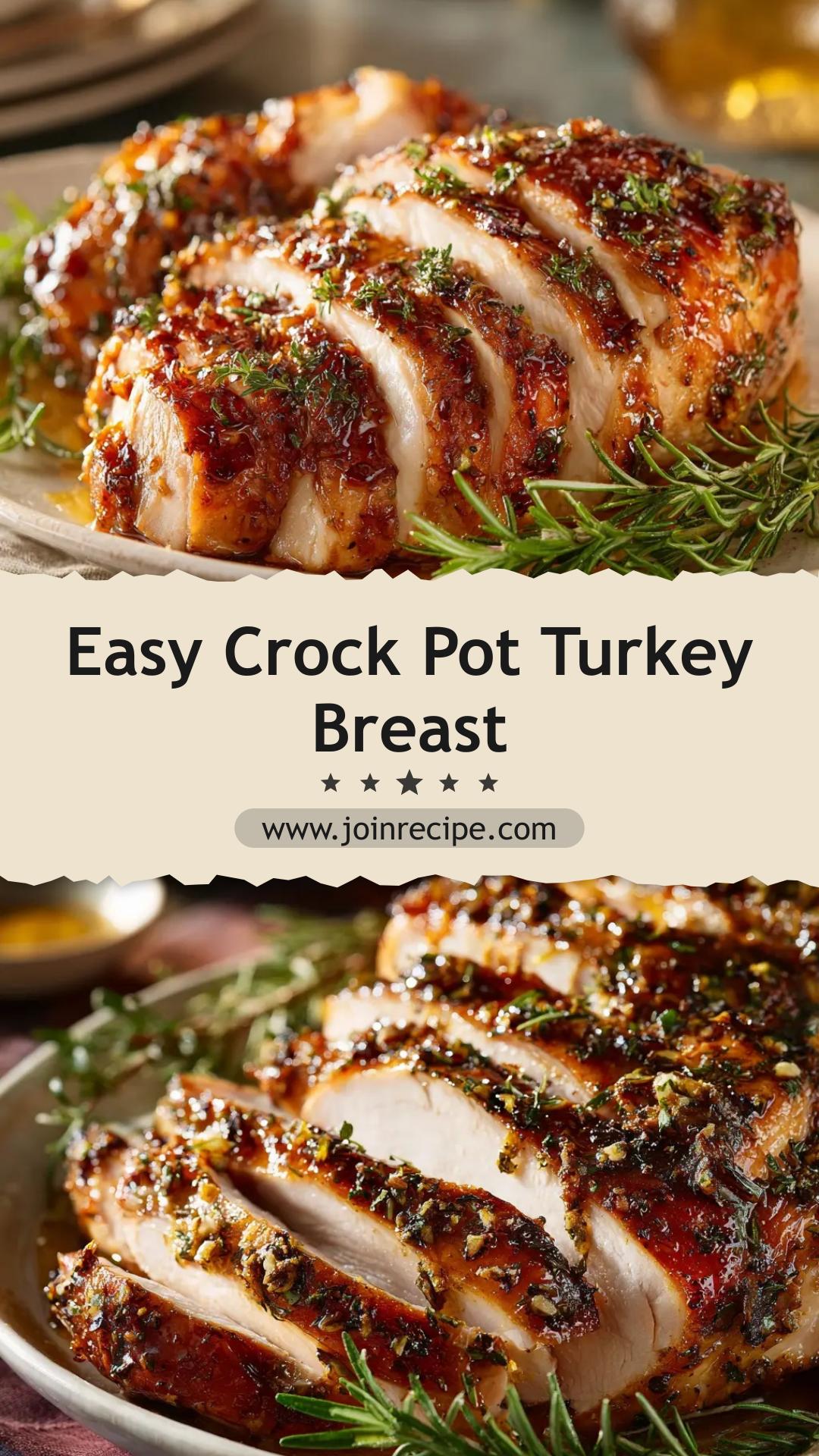 Crock Pot Turkey Breast with Herb Butter and Gravy — pin 1
