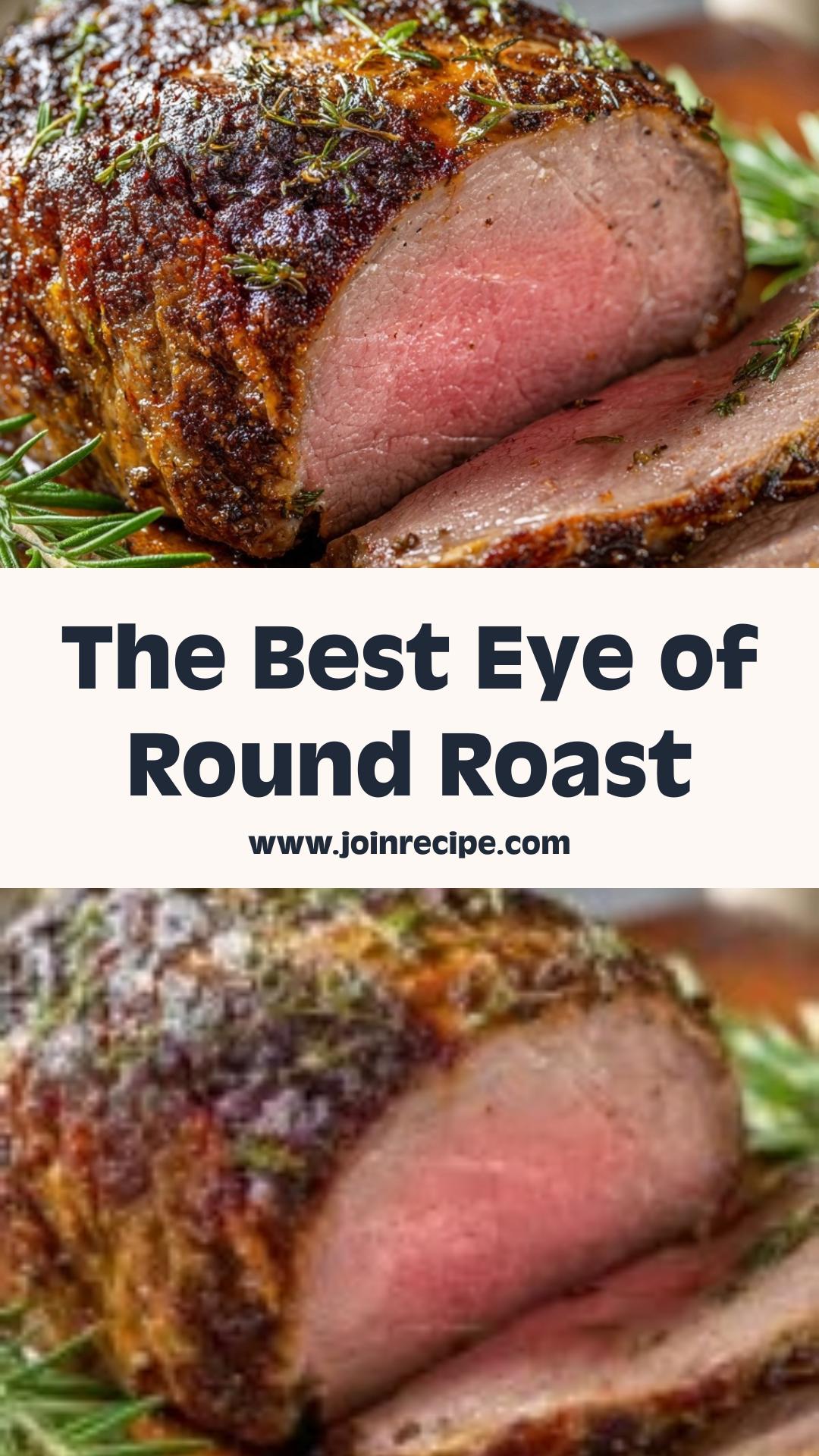 Eye of Round Roast with Garlic Herb Crust and Savory Broth Sauce — pin 1