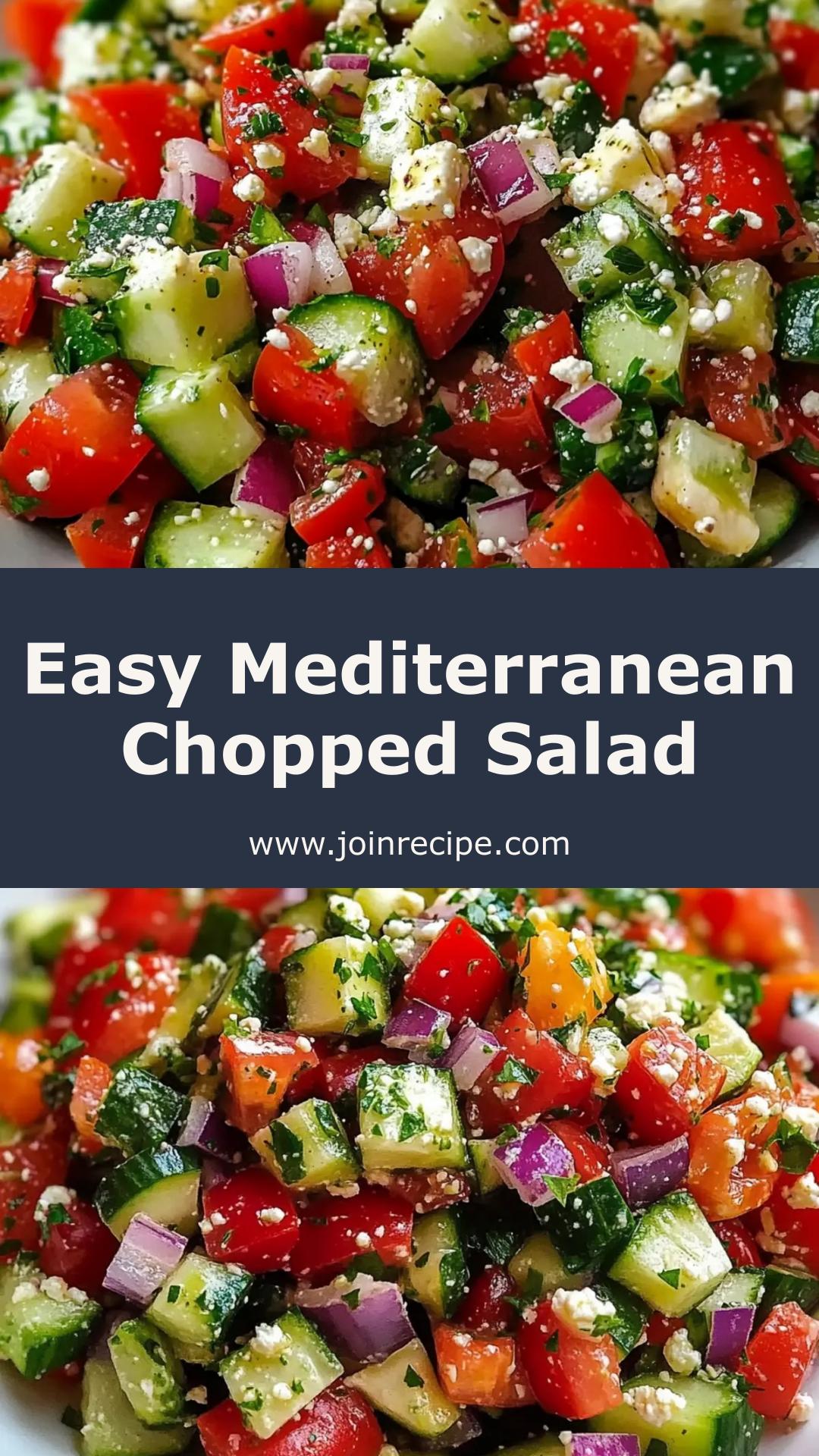 Mediterranean Chopped Salad: A Fresh and Colorful Side Dish — pin 1