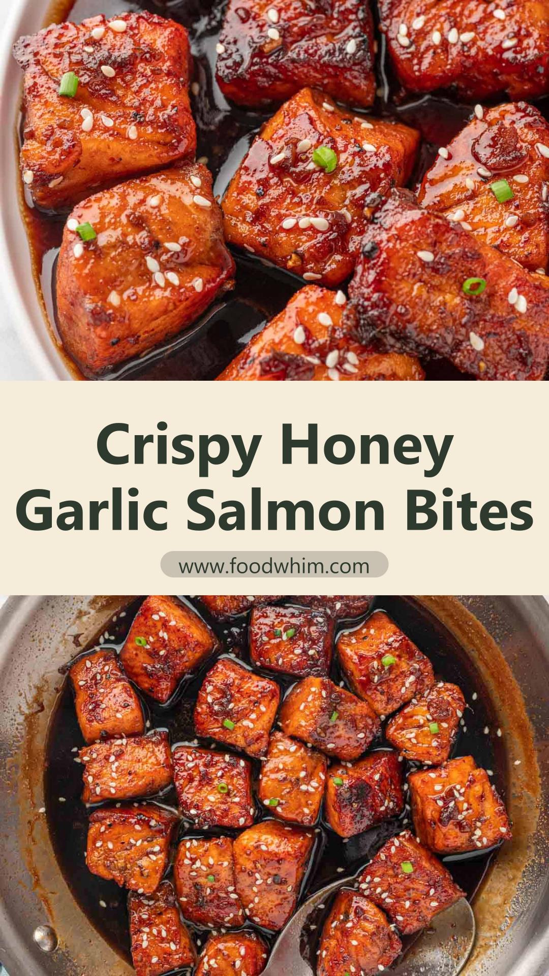 Honey Garlic Salmon Bites with Crisp Golden Edges — pin 2