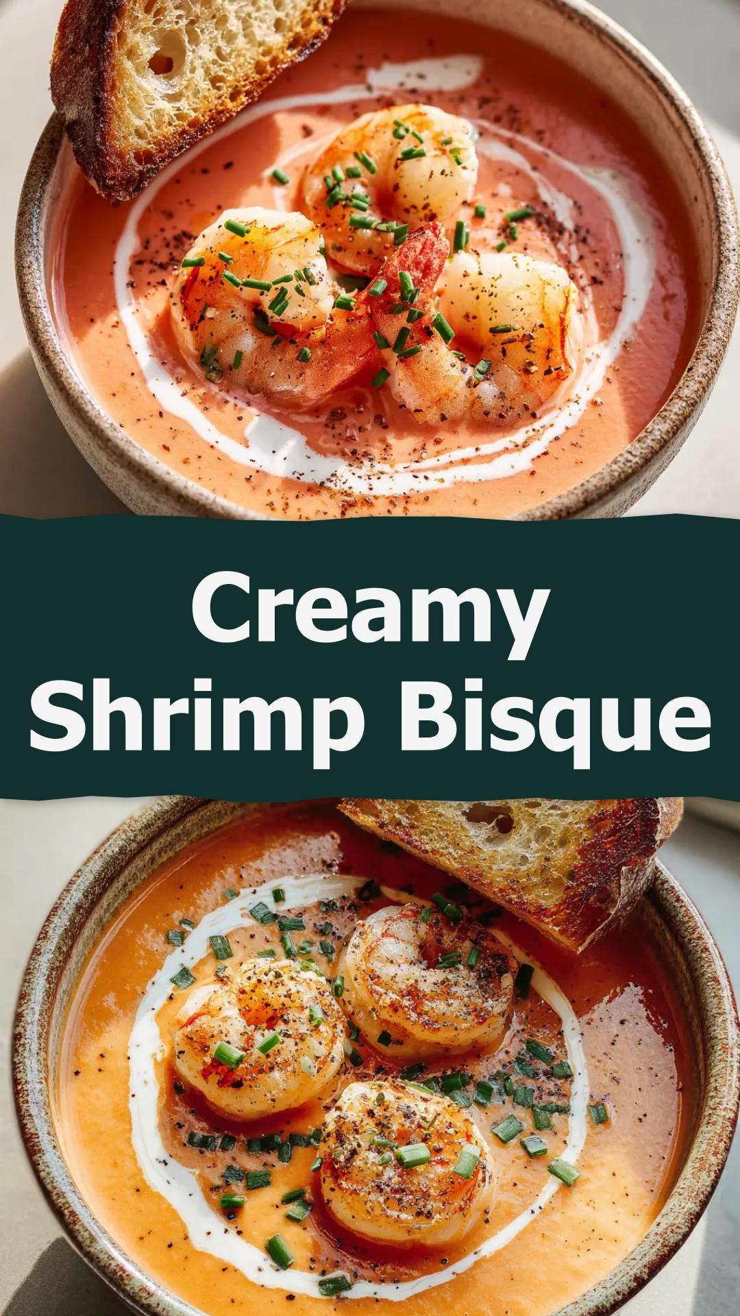 Shrimp Bisque with Pan-Seared Shrimp and Chives — pin 2