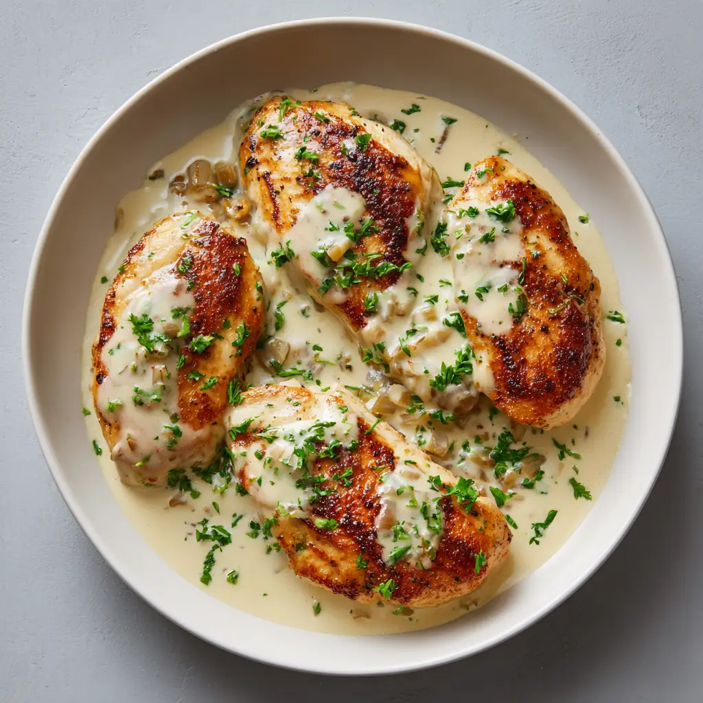 Champagne Chicken with Shallot Cream Sauce