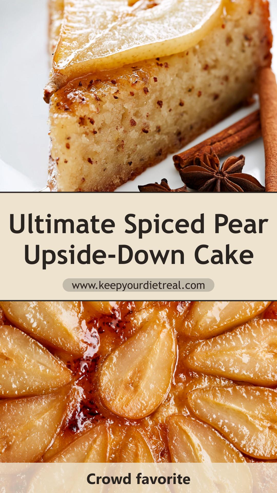 Spiced Pear Upside-Down Cake with Caramelized Pears and Warm Spices — pin 3