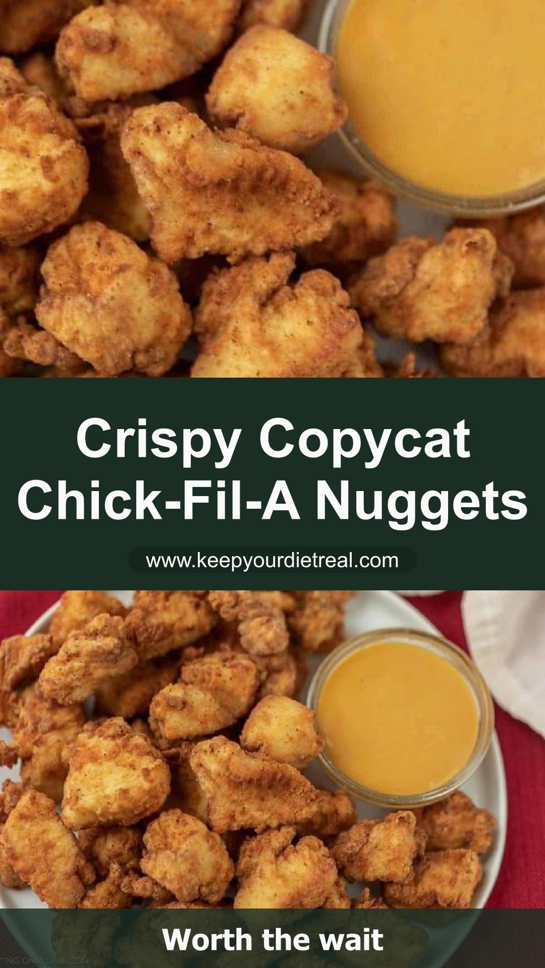 Copycat Chick-Fil-A Nuggets with Pickle Juice Marinade and Sweet Breading — pin 2