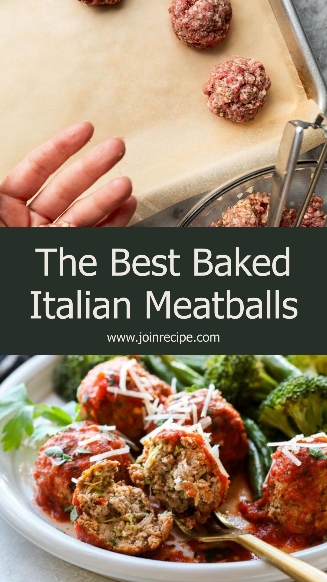 Baked Italian Meatballs — pin 1