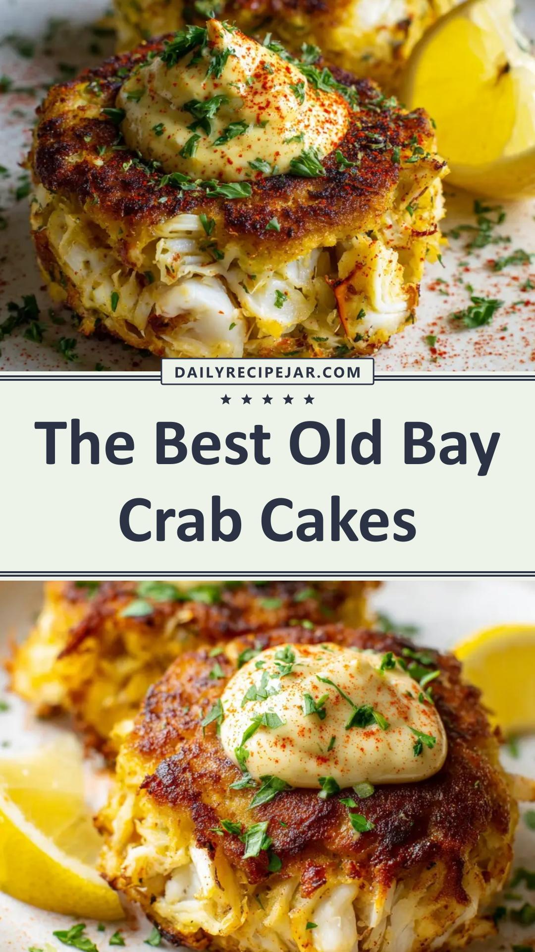 Old Bay Crab Cakes With Pan-Seared Jumbo Lump Crab — pin 1