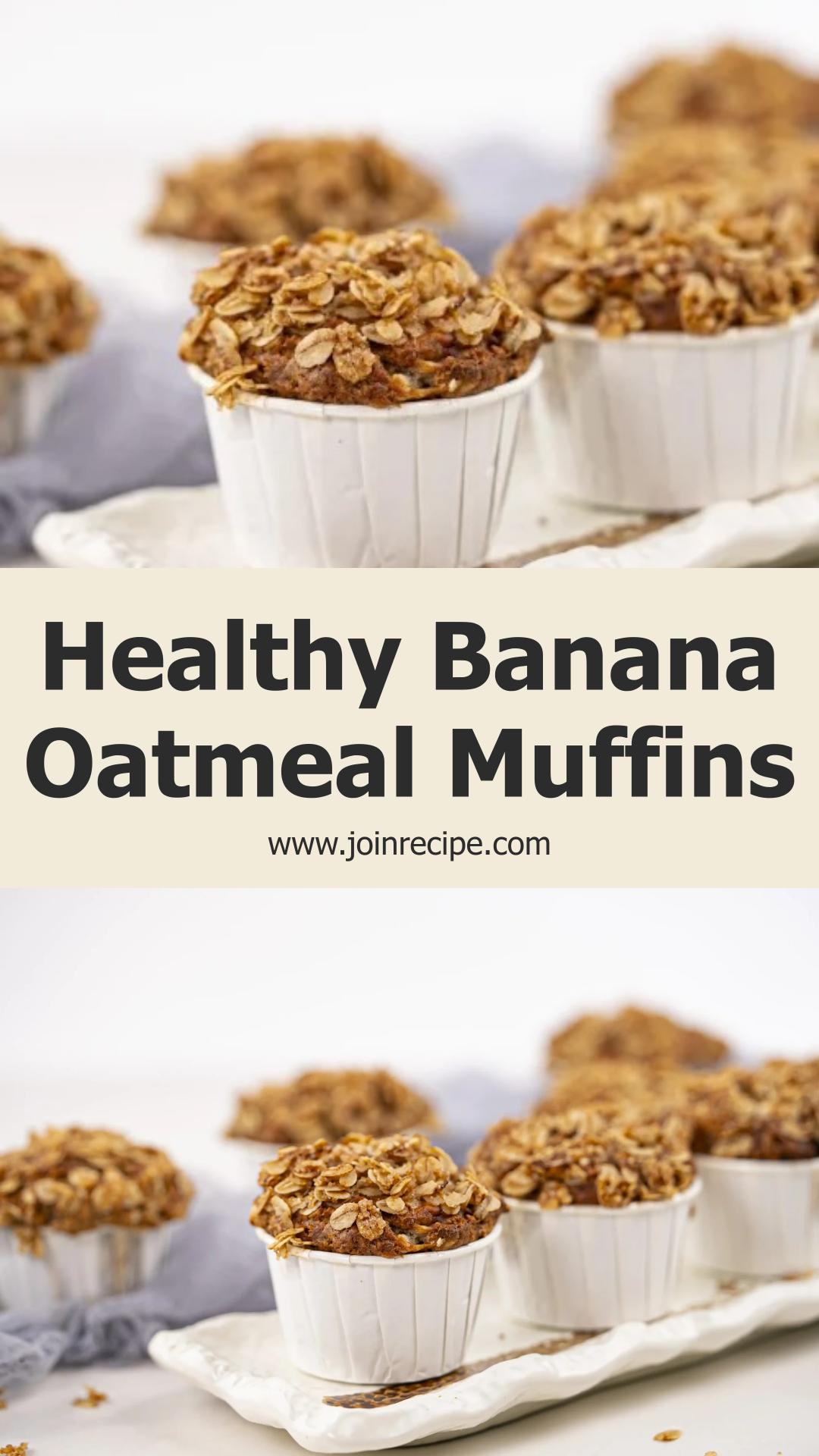 Healthy Banana Oatmeal Muffins: One-Bowl Recipe for Easy Meal Prep — pin 3