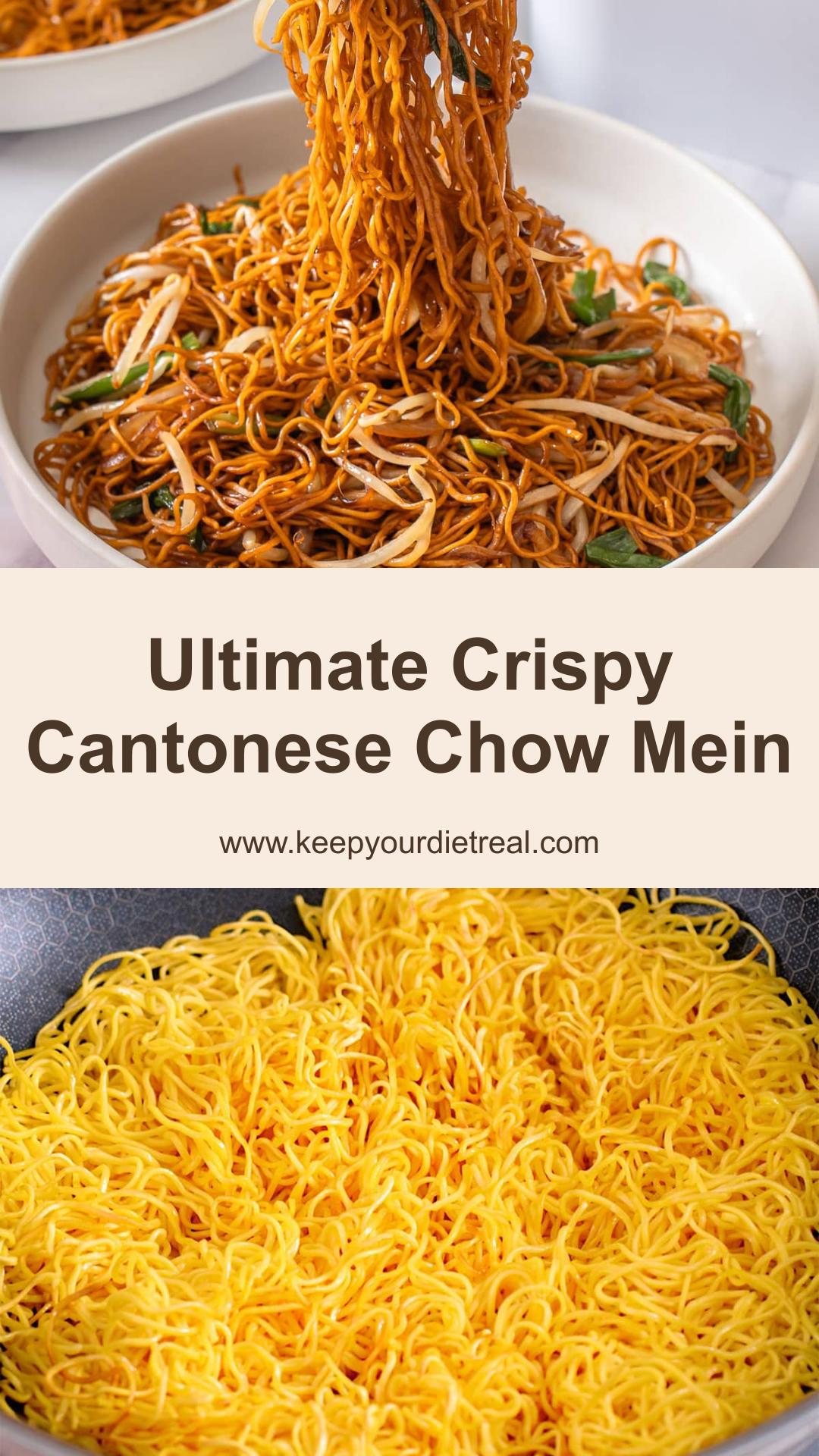 Cantonese Chow Mein with Crispy Noodles and Savory Soy Sauce — pin 2