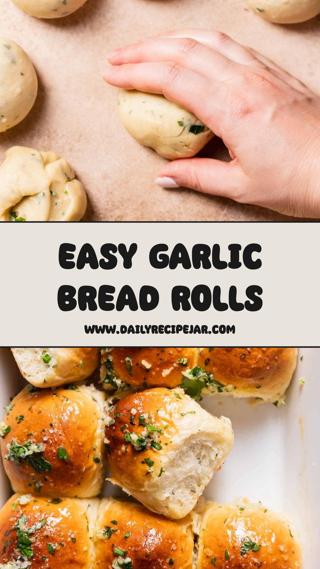 Garlic Bread Rolls with Fresh Garlic-Herb Butter — pin 1