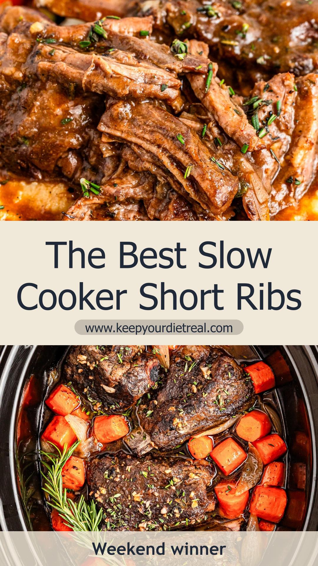 Slow Cooker Short Ribs with Herb Beef Gravy and Carrots — pin 3