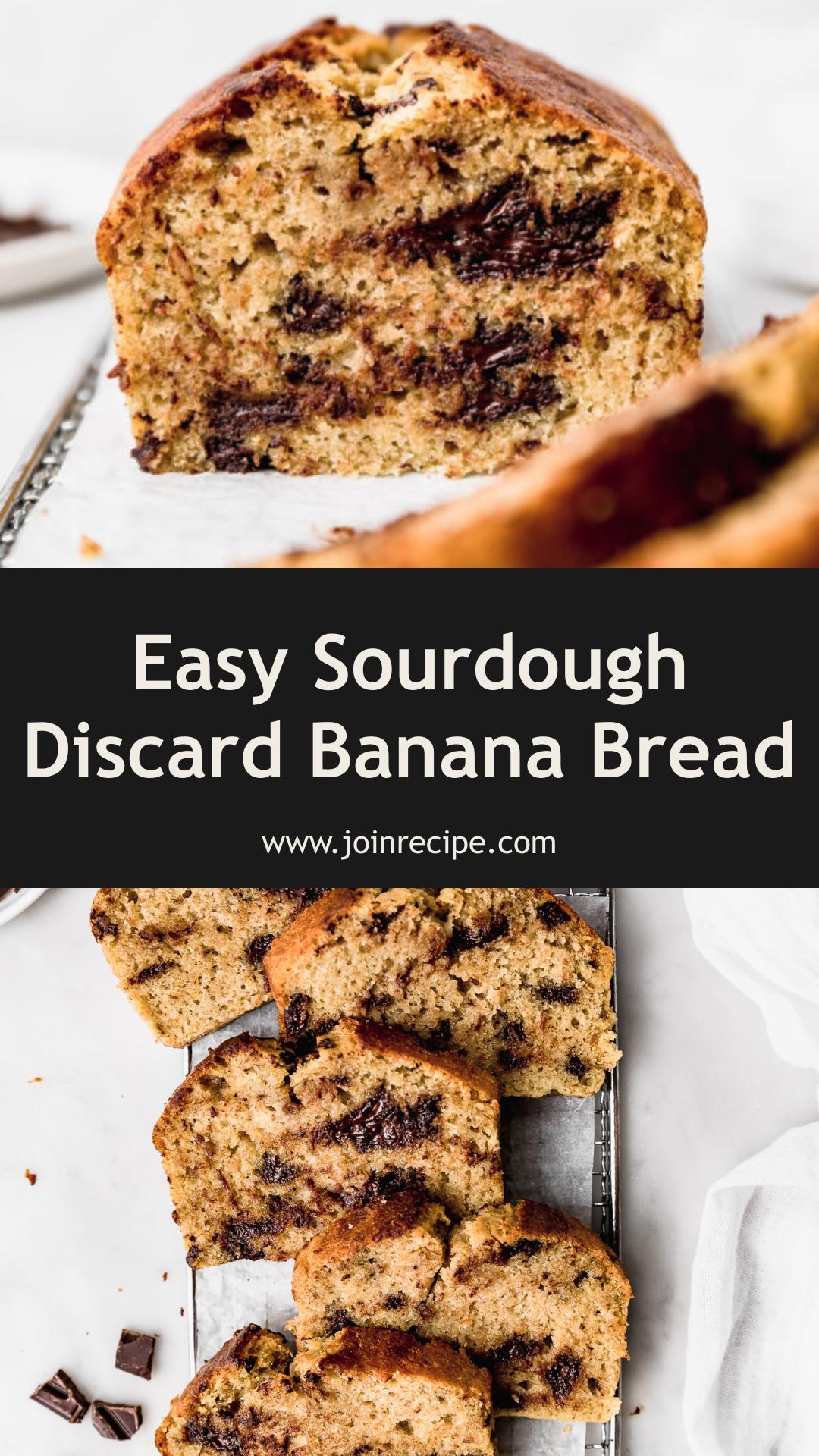 Sourdough Discard Banana Bread with Chocolate — pin 1