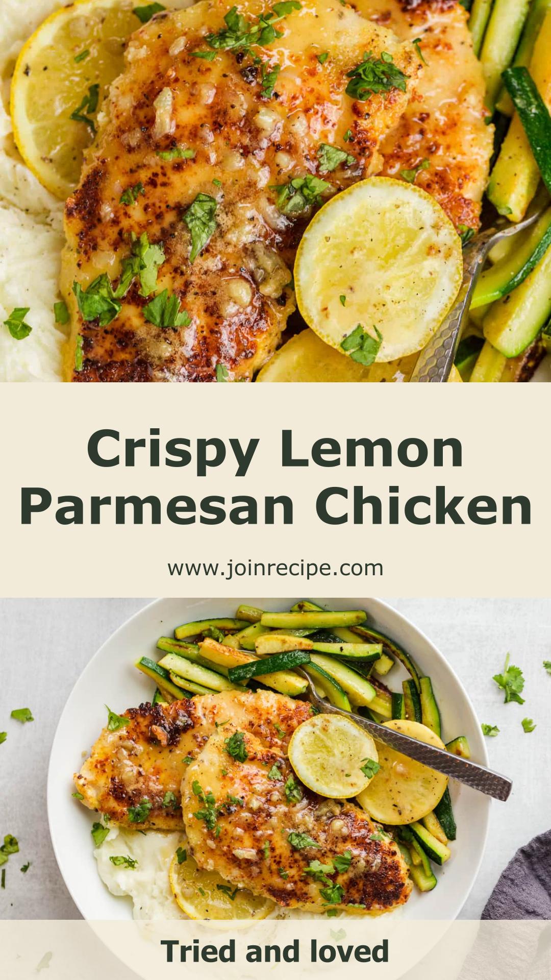 Parmesan-Crusted Lemon Chicken with Garlic Lemon Butter Sauce — pin 2