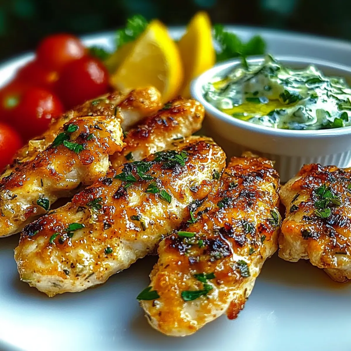 Savory Mediterranean Chicken Tenders with Zesty Lemon and Fragrant Herbs