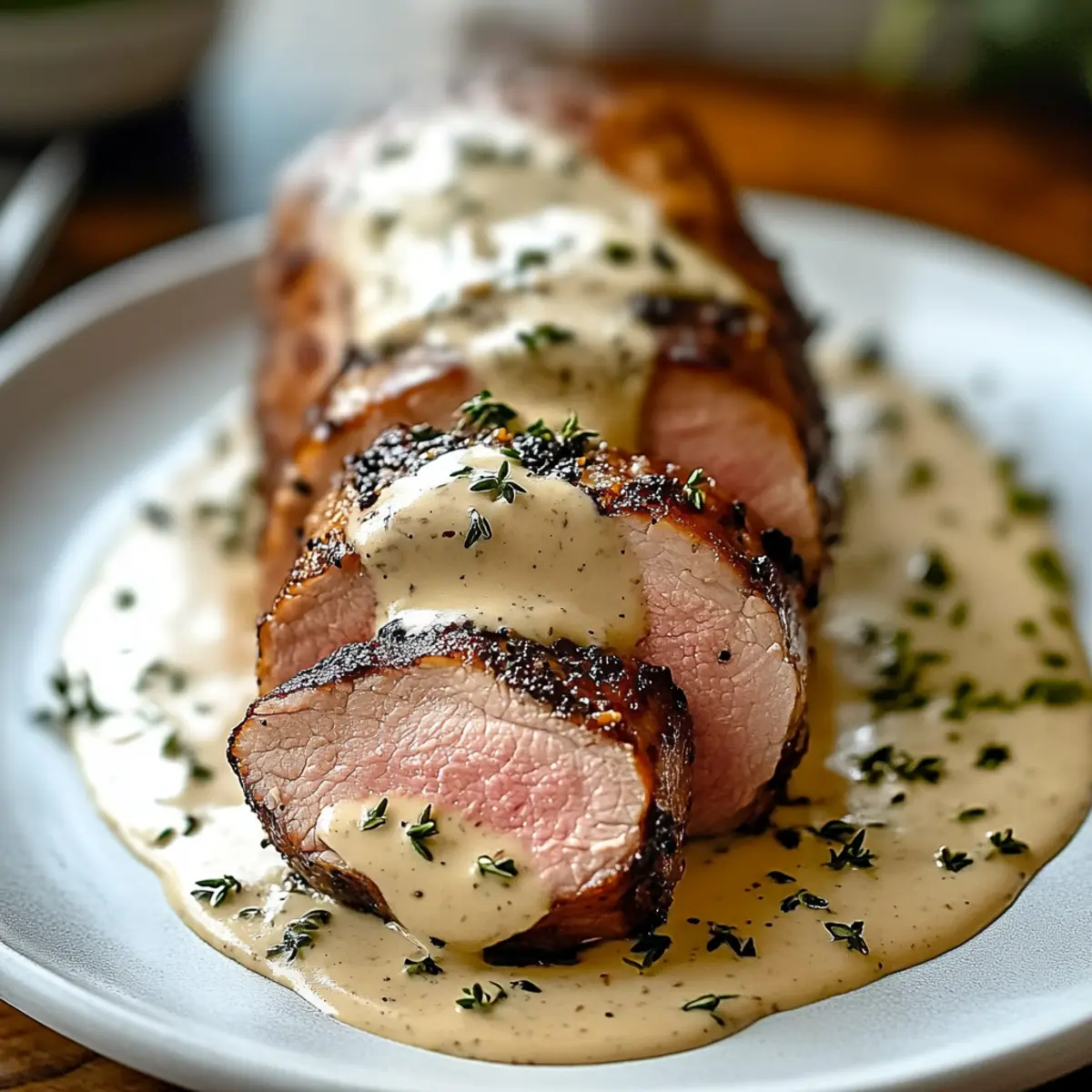Savory Oven-Baked Pork Tenderloin with Creamy Dijon Sauce: Make-Ahead Comfort Dish