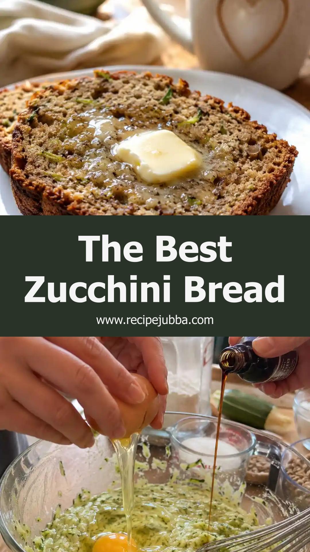 Classic Moist Zucchini Bread with Cinnamon and Optional Walnuts — pin 2