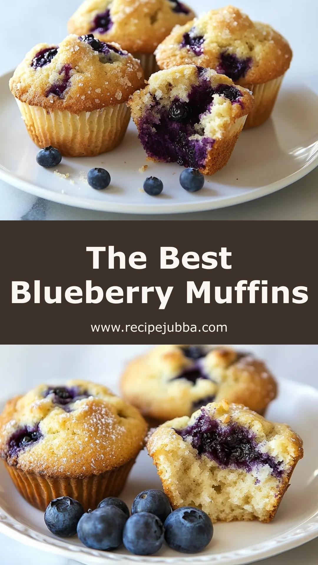 Blueberry Muffins: Classic Comfort with Crunchy Topping — pin 1