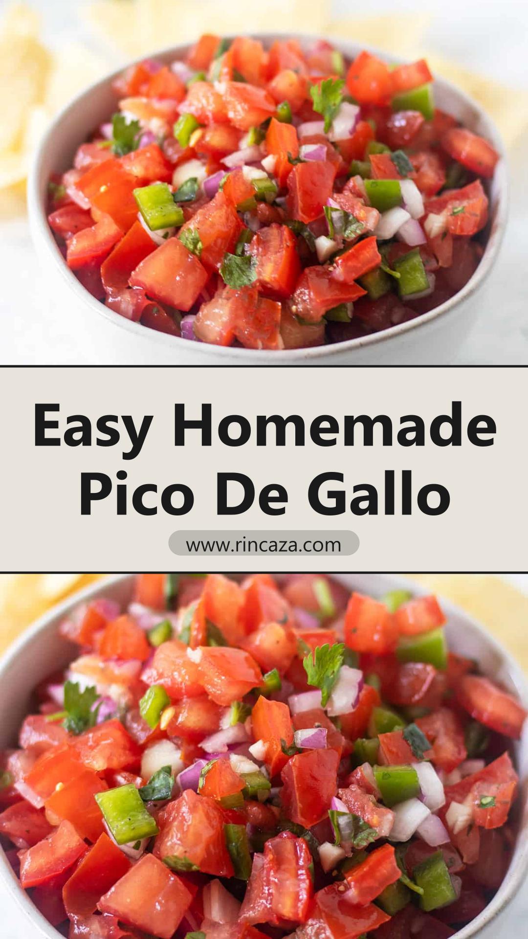 Homemade Pico De Gallo With Fresh Lime and Crisp Vegetables — pin 2