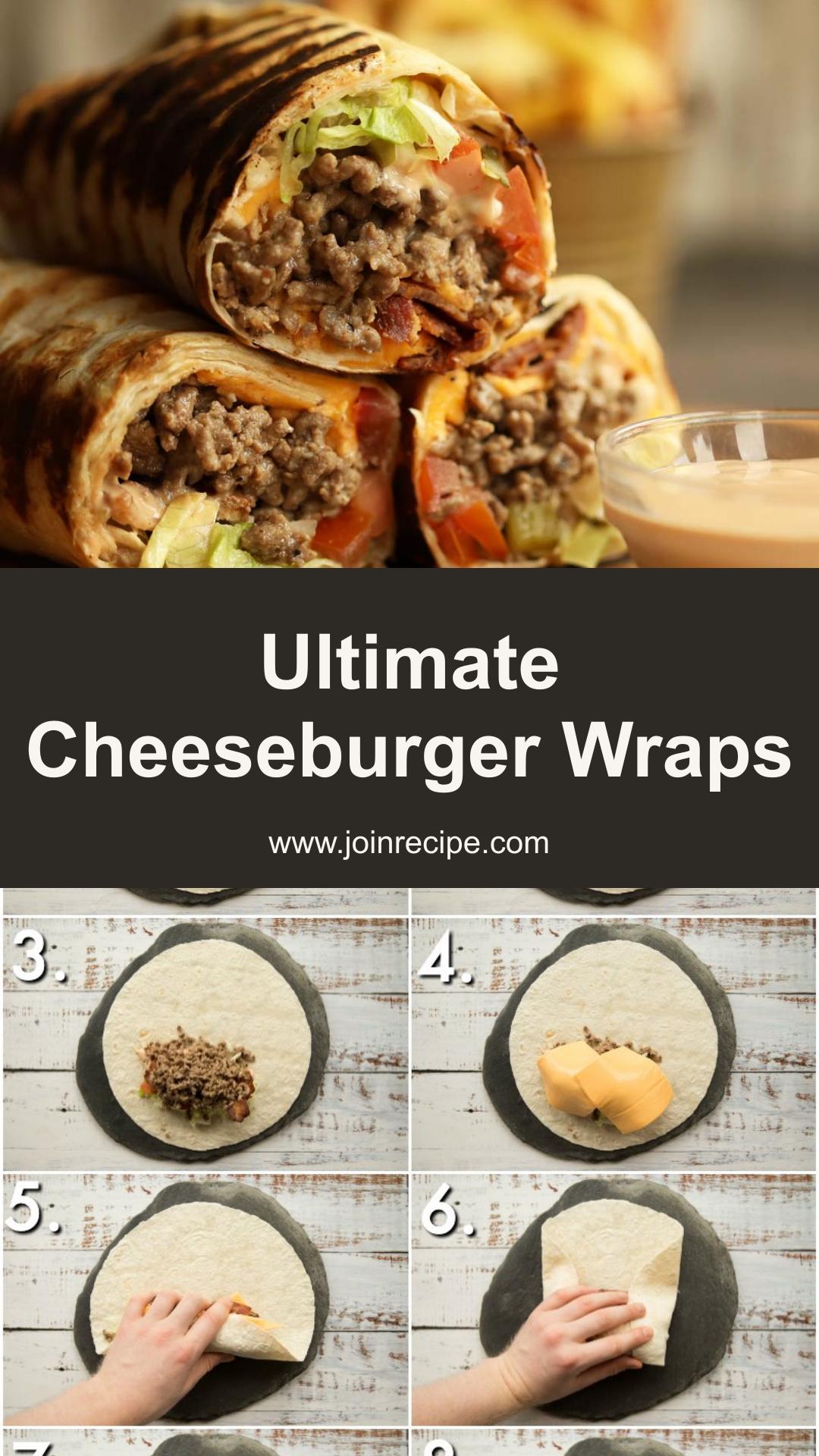 Burrito-Style Cheeseburger Wraps with Juicy Beef and Crispy Bacon — pin 3