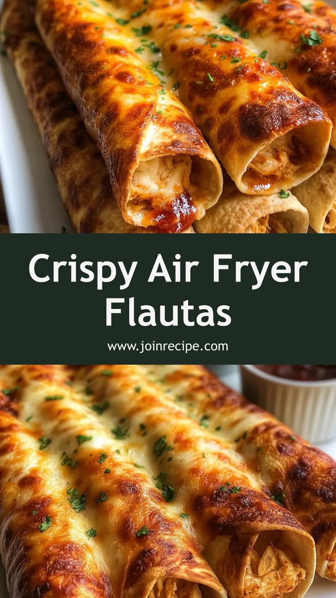 Crispy Air Fryer Flautas: Easy Homemade Mexican Snack — pin 2