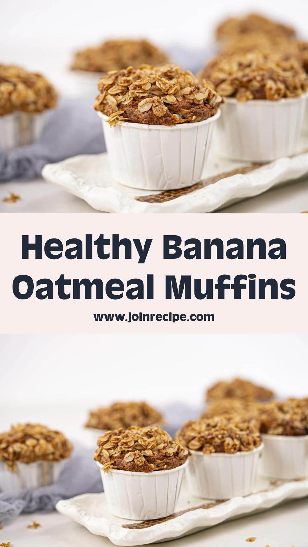 Healthy Banana Oatmeal Muffins: One-Bowl Recipe for Easy Meal Prep — pin 2