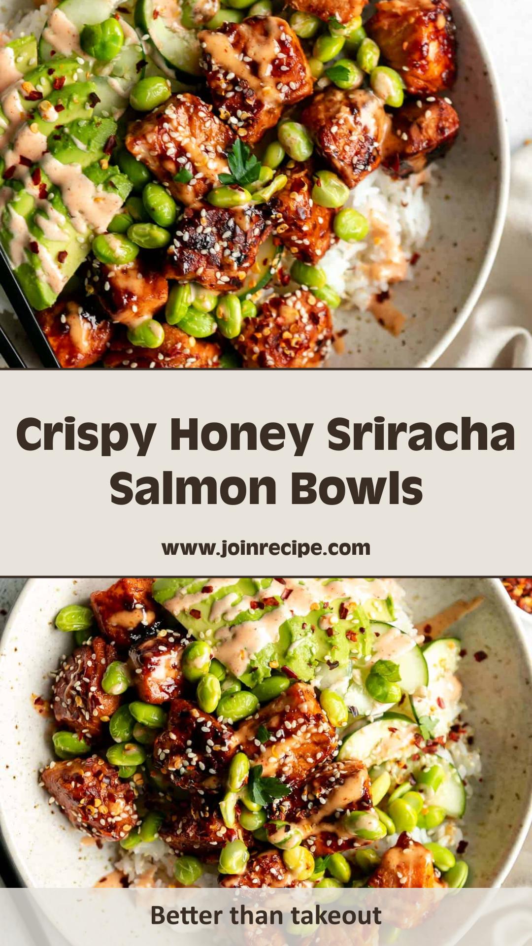 Honey Sriracha Salmon Bowls with Crispy Glazed Salmon — pin 2