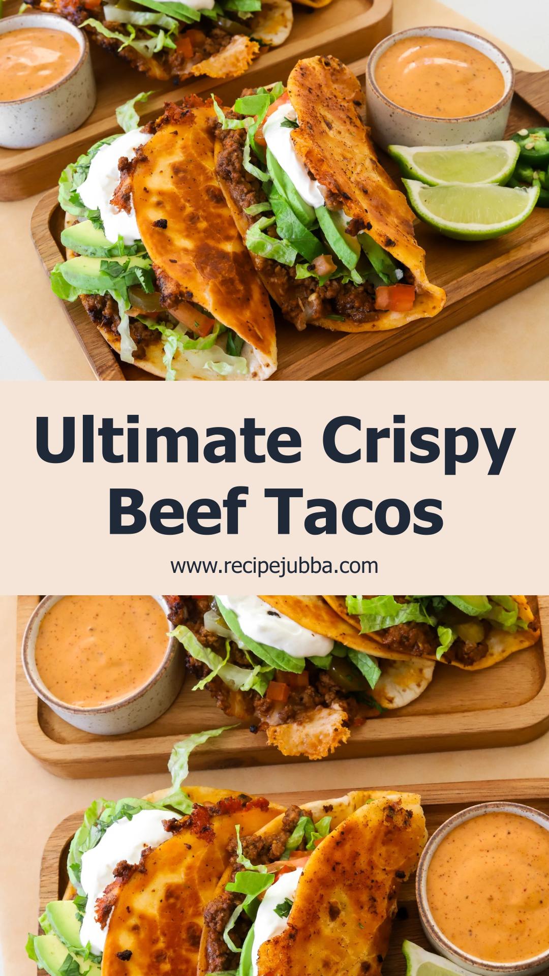 Crispy Cheesy Ground Beef Tacos with Golden Tortillas — pin 2