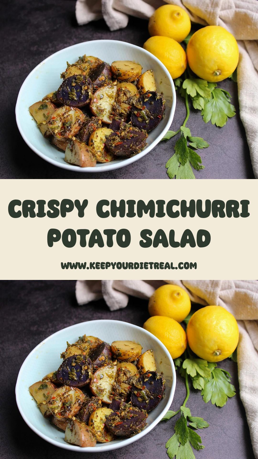 Chimichurri Potato Salad with Crispy Roasted Potatoes and Fresh Herbs — pin 1