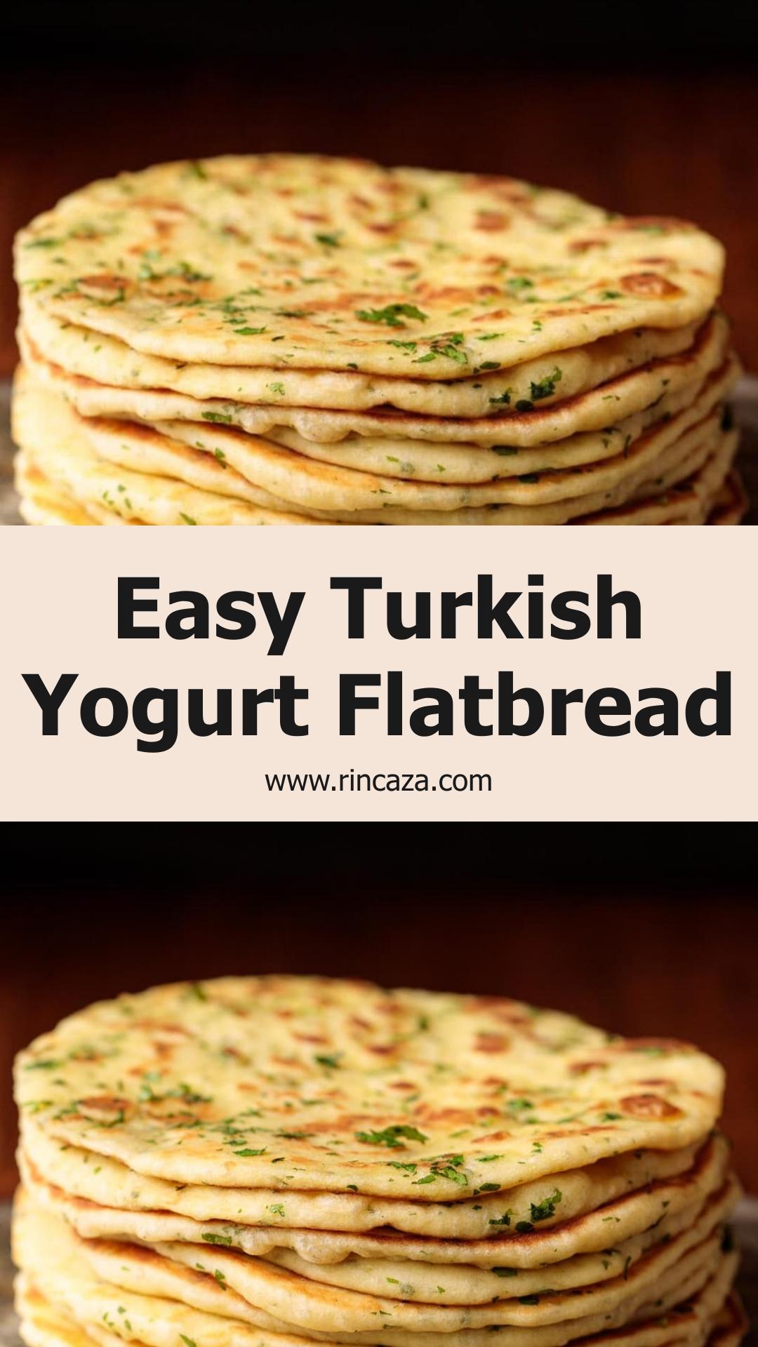 Greek Yogurt Turkish Flatbread: Soft Bazlama with Golden Bubbles — pin 1