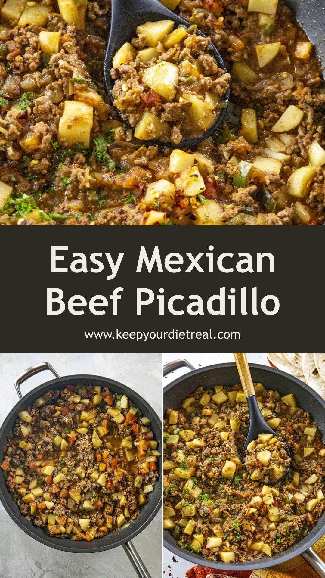 Mexican Picadillo with Ground Beef, Potatoes, and Jalapeños — pin 1