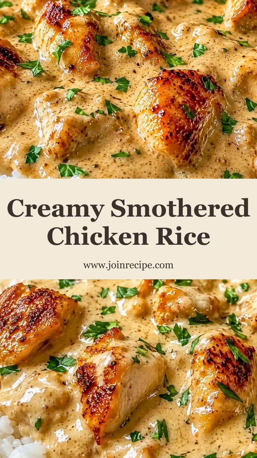Creamy Smothered Chicken and Rice: A Cozy Weeknight Dinner — pin 2