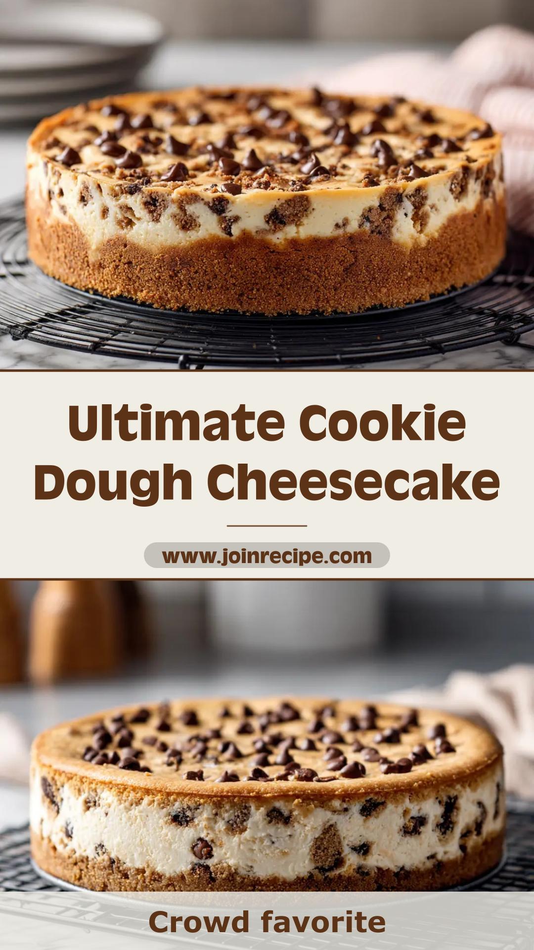 Chocolate Chip Cookie Dough Cheesecake with Eggless Cookie Dough — pin 2