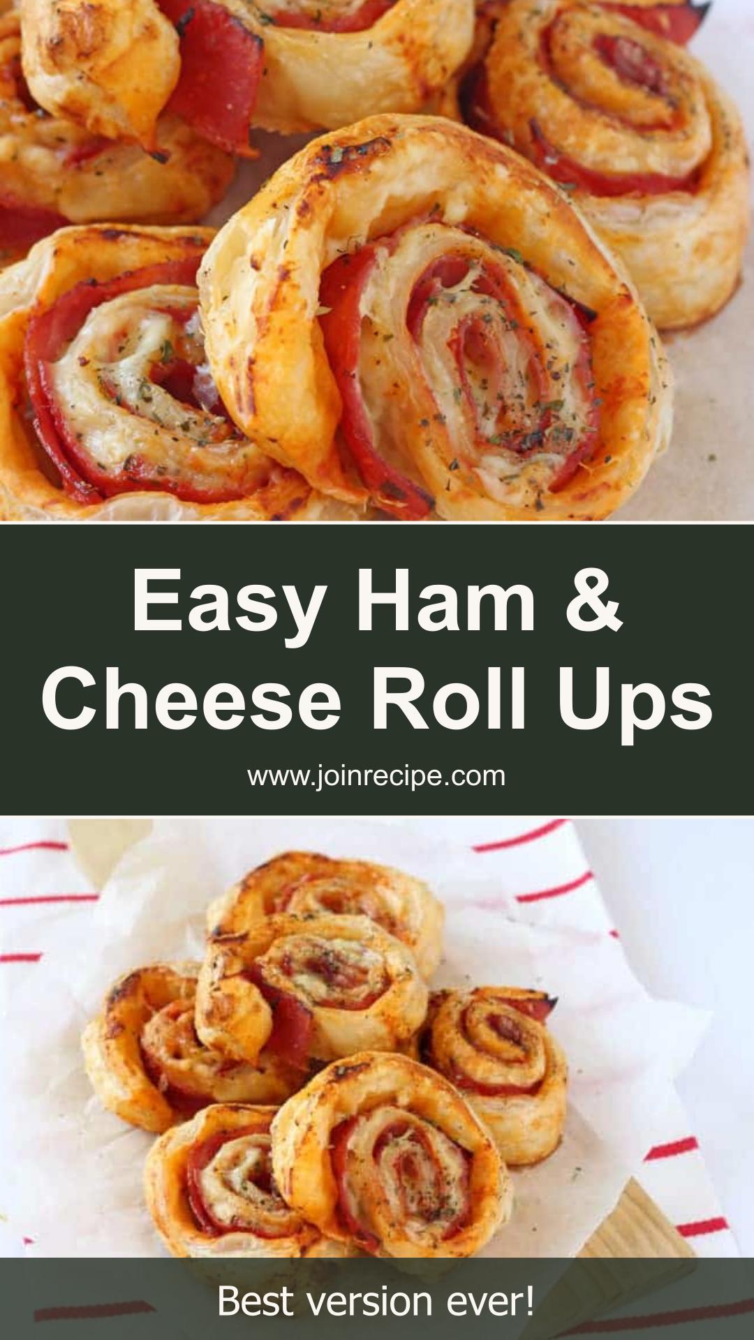 Ham & Cheese Roll Ups with Golden Puff Pastry and Cheddar — pin 2