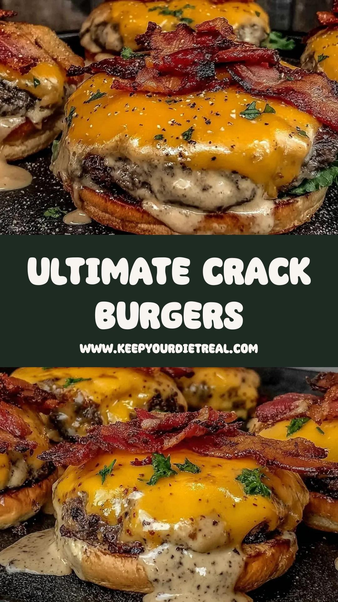 Crack Burgers: Juicy Bacon and Cheddar with Creamy Ranch Flavor — pin 2