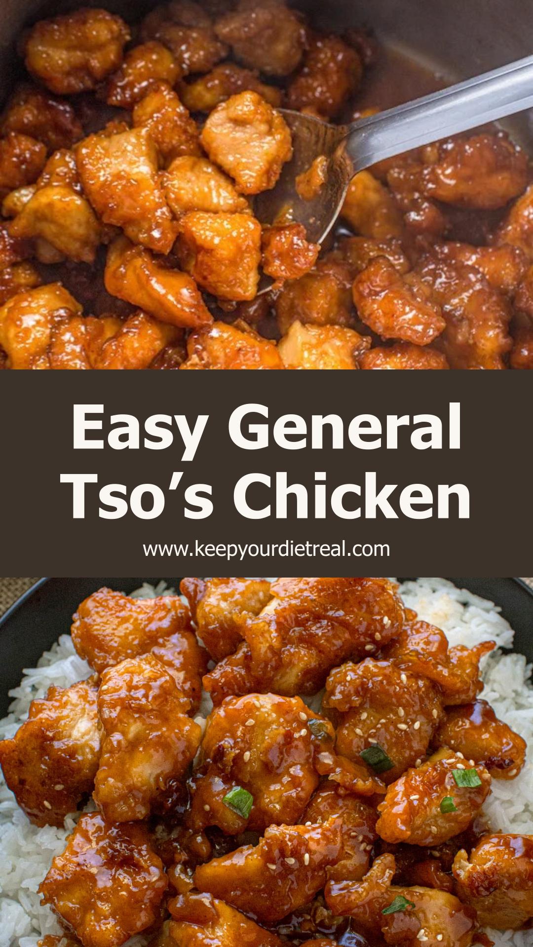General Tso’s Chicken with Glossy Sweet Soy-Vinegar Sauce — pin 1